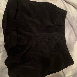 black shorts